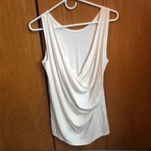 Stretchy, cream workout tank